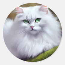 Belle peinture Fluffy Cat