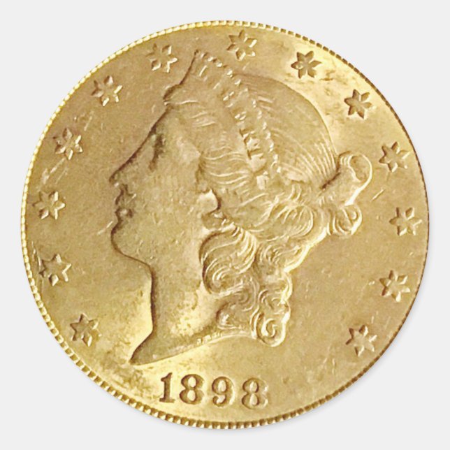 Sticker Rond Belle pièce d'or (Devant)