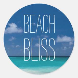 Sticker Rond Belle Plage Bliss