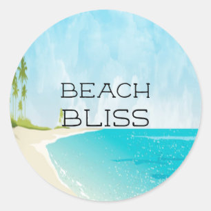 Sticker Rond Belle Sensation Belle Plage Bliss