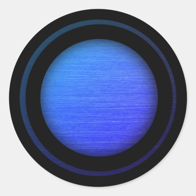 Sticker Rond Belle teinte bleue (Devant)
