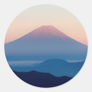 Sticker Rond Belle vue Mont Fuji, Japon, Sunrise