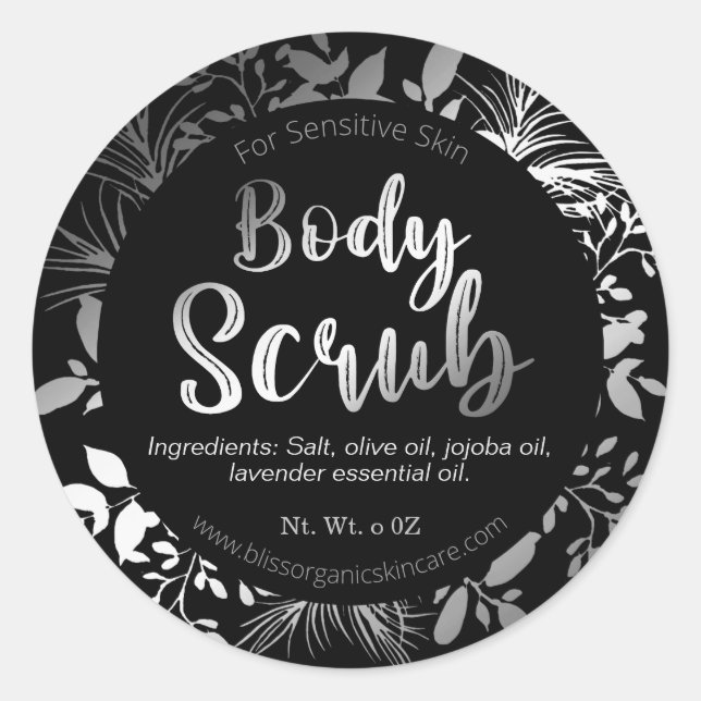 Sticker Rond Belles brindilles d'argent sur le Spa d'écorce du  (Devant)