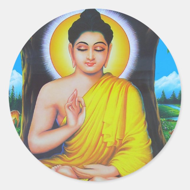 Sticker Rond Belles cultes et déesses hindoues (Devant)