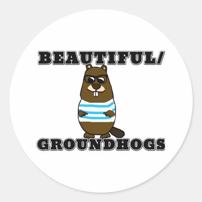 Sticker Rond Belles/marmottes (Devant)