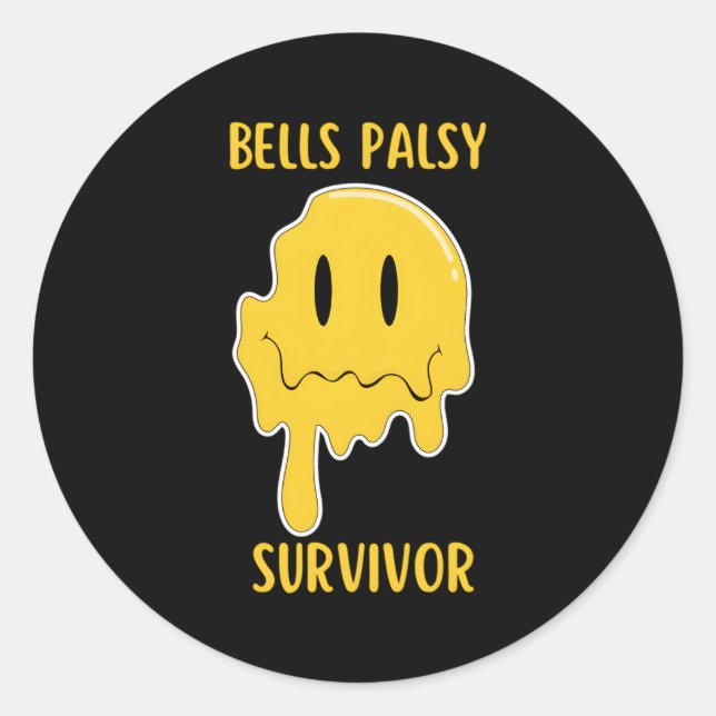 Sticker Rond Bells Palsy Survivante Paralyse faciale Cloche Pal (Devant)