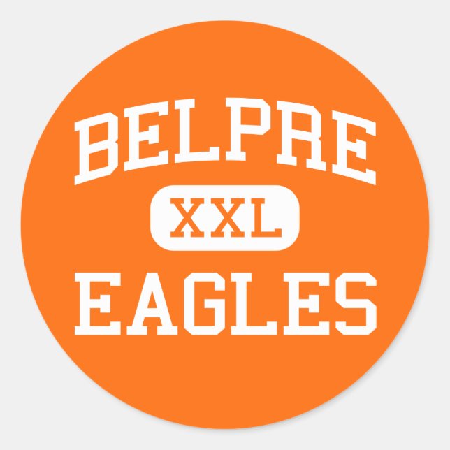 Sticker Rond Belpre - Eagles - Lycée Belpre - Belpre Ohio (Devant)