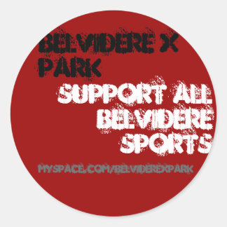 Sticker Rond Belvidere X Park, Soutenez tous les sports Belvide