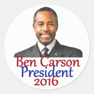 Sticker Rond Ben CARSON 2016