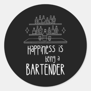 Sticker Rond Bender Hapess Mixologie Intoxicologue Travailleur