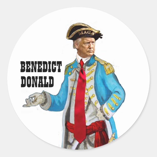 Sticker Rond Benedict Donald (Devant)