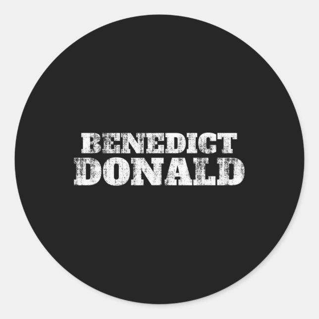 Sticker Rond Benedict Donald Président Trump (Devant)