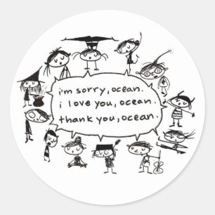 Sticker Rond bénédiction curative d'océan
