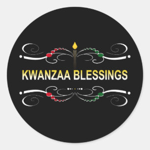 Sticker Rond bénédiction kwanzaa sophistiquée