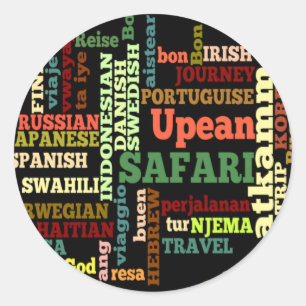 Sticker Rond Bénédictions de voyage internationaux