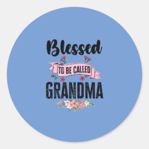 Sticker Rond Béni D'Être Appelé Grand-Mère