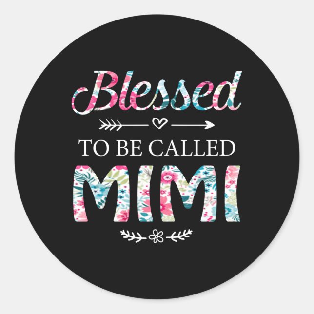 Sticker Rond Béni D'Être Appelé Mimi Pour Mimi (Devant)
