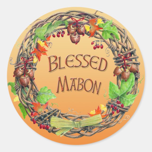 Sticker Rond Béni Mabon Wreath (Devant)