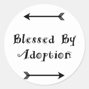 Sticker Rond Béni par adoption - accueil