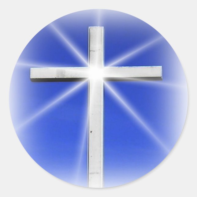 Sticker Rond Béni par Dieu (Devant)