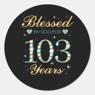 Sticker Rond Béni Par Dieu Pour 103 103E Py