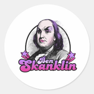 Sticker Rond Benjamin Skanklin