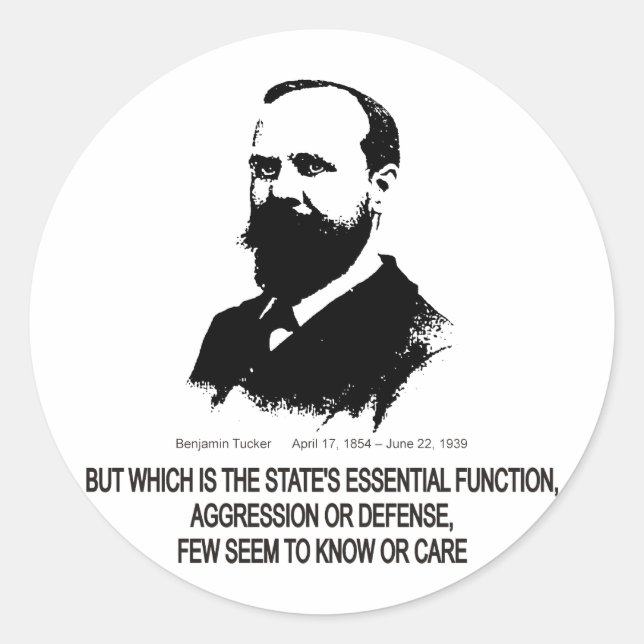 Sticker Rond Benjamin Tucker (Devant)