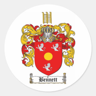 STICKER ROND BENNETT FAMILLE CREST - BENNETT COAT D'ARMES