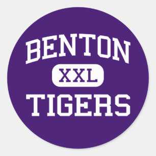 Sticker Rond Benton - Tigers - Lycée - Benton Louisiane