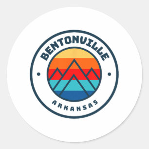 Sticker Rond Bentonville Arkansas Ski Snowboard Famille Sk