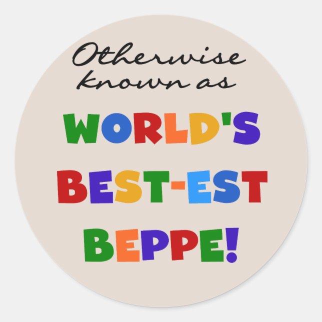 Sticker Rond Beppe le plus connu (Devant)