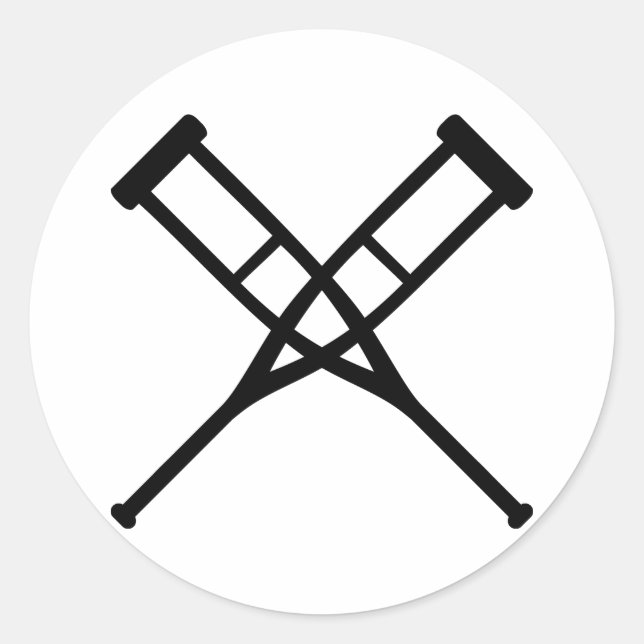 Sticker Rond béquilles croisées (Devant)