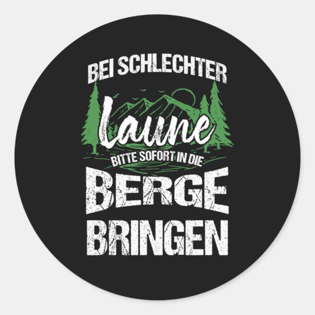 Sticker Rond Berge Natur Campen Randonnée Camping Zelten Zelt L (Devant)