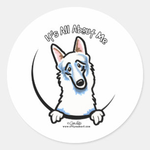 Sticker Rond Berger allemand blanc IAAM