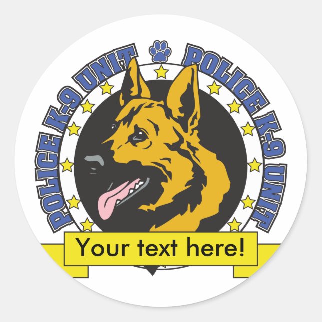 Sticker Rond Berger allemand K9 (Devant)