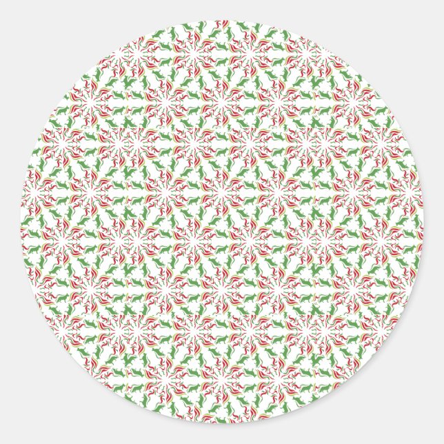 Sticker Rond Berger allemand rouge vert (Devant)