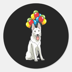 Sticker Rond Berger suisse blanc avec cadeau Ballons