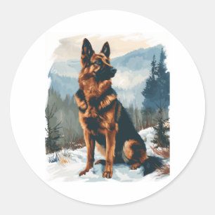 Sticker Rond Bergers allemands en Wonderland