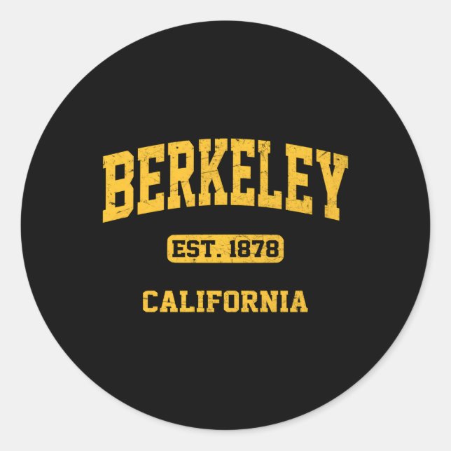 Sticker Rond Berkeley California Ca State Style sportif (Devant)