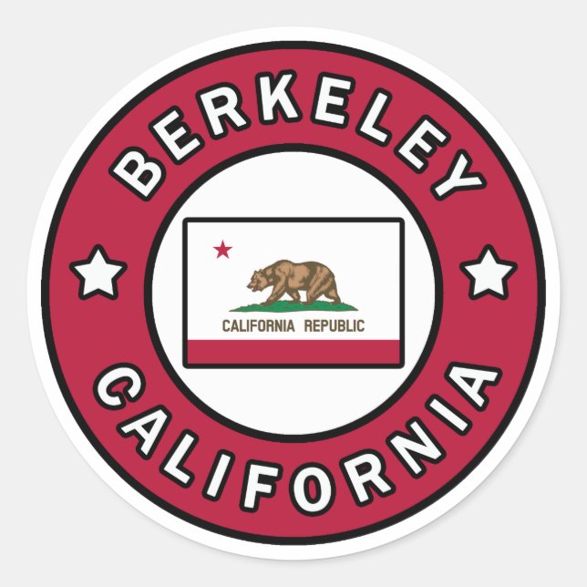 Sticker Rond Berkeley Californie (Devant)