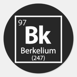 Sticker Rond Berkelium - Berkeley Science - Tableau périodique