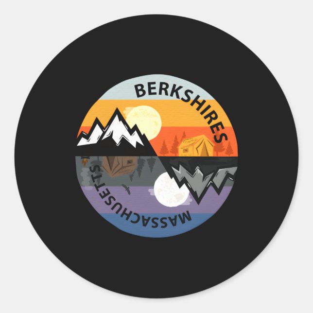 Sticker Rond Berkshires Massachusetts Camg (Devant)