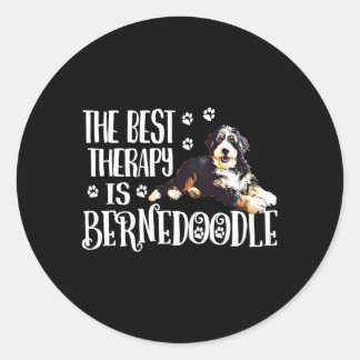Sticker Rond Bernedoodle