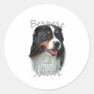 Sticker Rond Bernese Mountain Dog Mom 2