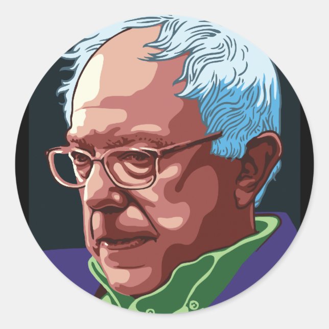 Sticker Rond Bernie Sanders (Devant)