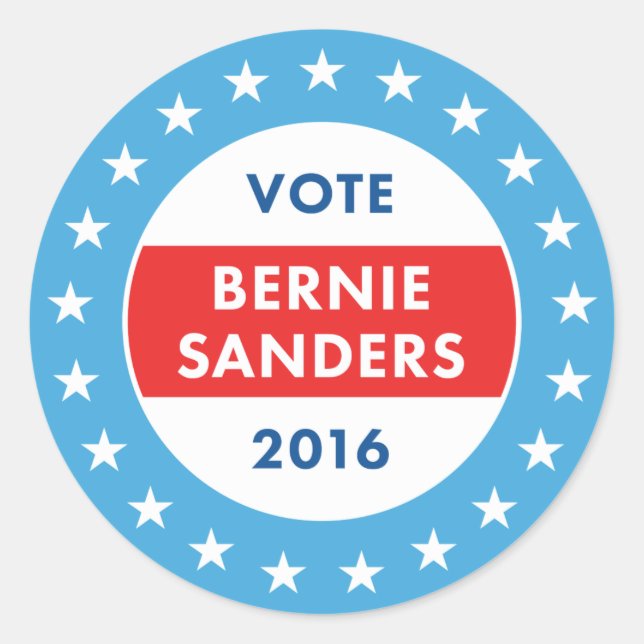 Sticker Rond Bernie Sanders 2016 (Devant)