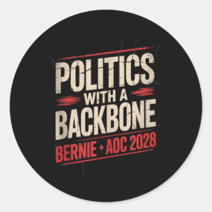 Sticker Rond Bernie Sanders Et Aoc 2028 Pour La Campagne Du Pré