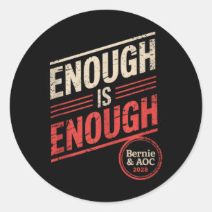Sticker Rond Bernie Sanders Et Aoc 2028 Pour La Campagne Du Pré
