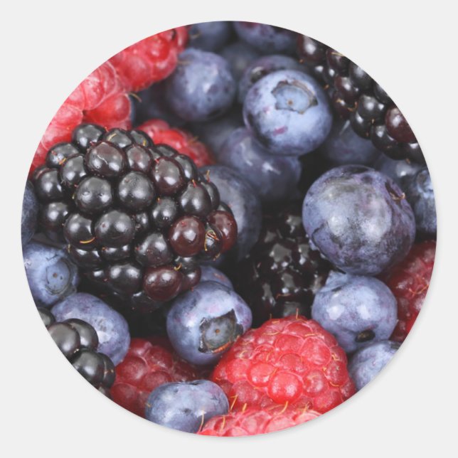 Sticker Rond Berries mixtes (Devant)