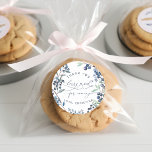 Sticker Rond Berry de bleuets Berry Merci beaucoup<br><div class="desc">Bleu Berry Merci Berry Beaucoup Sticker Rond Classique. Éléments correspondants disponibles.</div>